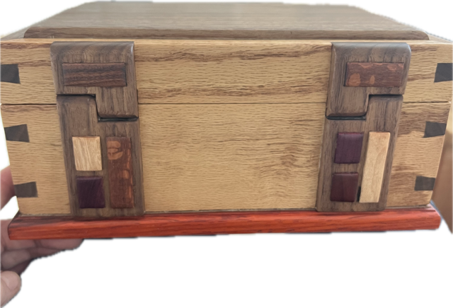 Walnut & Spanish Cedar Cigar Box - alternate view